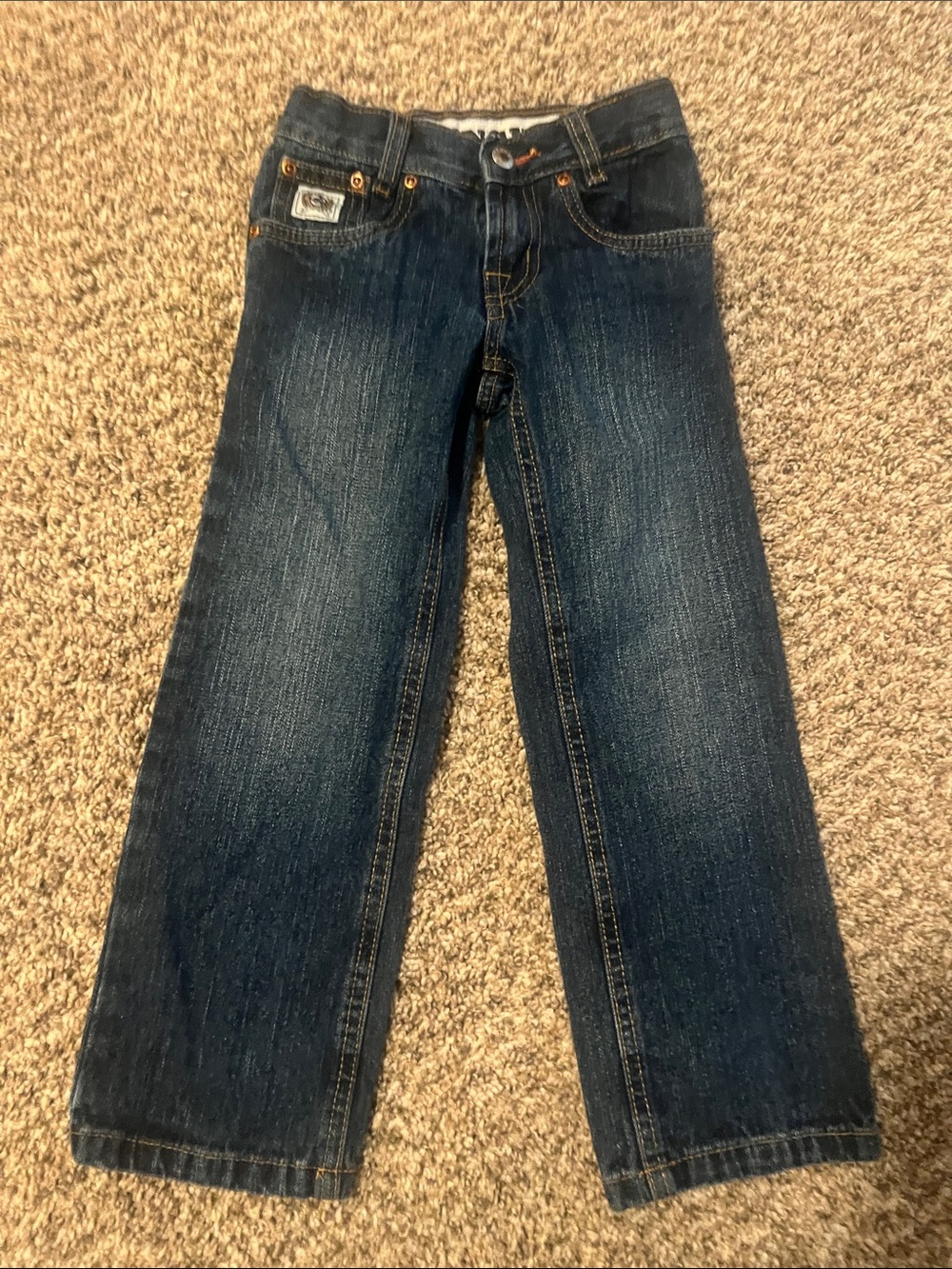 CINCH BOYS  Dark Blue Denim Jeans with Gold Stitching
Size Boys 4S